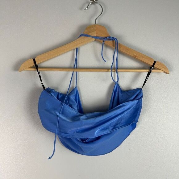 SER.O.YA ELLISON SILK TOP & MATCHING BLUE SILK PANTS SET - Picture 13 of 16